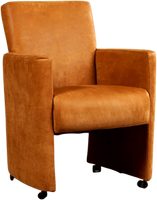 Cognac leren moderne eetkamerfauteuil Elegant - Kenia Leer Cognac (cognac leer)