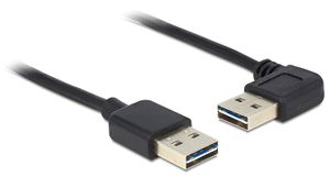 DeLOCK 1m USB 2.0 A m/m 90° USB-kabel USB A Zwart