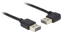 DeLOCK 1m USB 2.0 A m/m 90° USB-kabel USB A Zwart