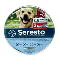 SERESTO TEKEN- EN VLOOIENBAND HOND VANAF 8 KG 70 CM 2 ST