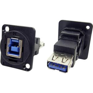 XLR-adapter USB 3.0-B bus naar USB 3.0 A-bus Adapter, inbouw CP30206N CP30206N Cliff 1 stuk(s)