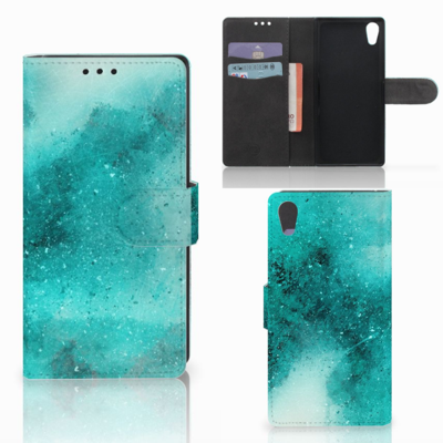 Hoesje Sony Xperia XA1 Painting Blue Hoesje Sony Xperia XA1 Painting Blue