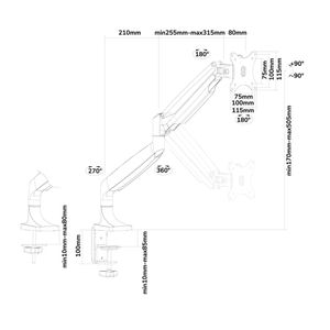 Neomounts by Newstar Select monitor bureausteun