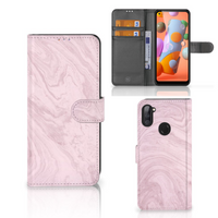 Samsung Galaxy M11 | A11 Bookcase Marble Pink - Origineel Cadeau Vriendin