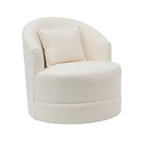 Giga Meubel - Fauteuil Bouclé Taupe - Japandi - Zithoogte 44.5cm