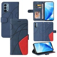 Bi-Color Series OnePlus Nord N200 5G Wallet Case - Blauw - thumbnail