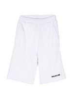 Balmain Kids short en jersey à logo imprimé - Blanc