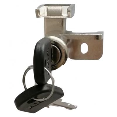 Gazelle accuslot met AXA cilinder staal zilver 3 delig