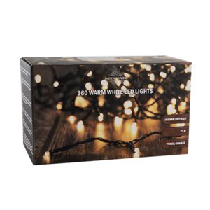 Kerstverlichting warm wit buiten 360 lampjes 2700 cm inclusief timer en dimmer