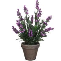 Mica Decorations Kunstplant - lavendel - paars - in pot - 20 x 33 cm