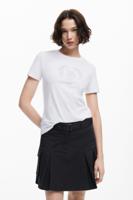 T-shirt met strasslogo - WHITE - L