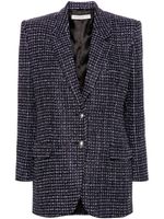 Alessandra Rich blazer en tweed à sequins - Bleu