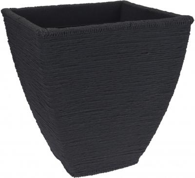 Nampook bloempot Ribbed Vase 40 x 42 cm kunststof antraciet Nampook bloempot Ribbed Vase 40 x 42 cm kunststof antraciet