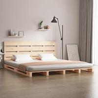 vidaXL Bedframe massief grenenhout 160x200 cm