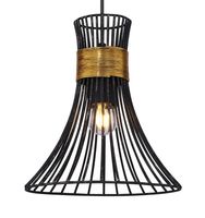 op = op Hanglamp zwart 'Purra' zwart metaal E27 fitting 220mm - thumbnail