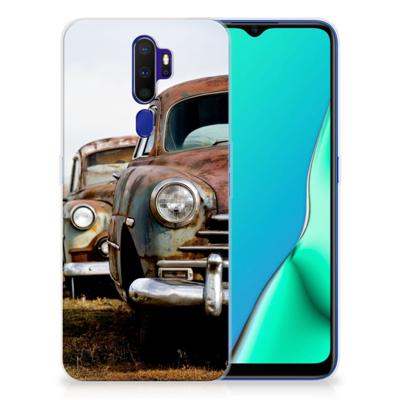 OPPO A9 2020 Siliconen Hoesje met foto Vintage Auto