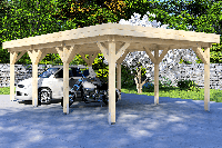 Carport 400x700 cm plat dak- Plat dak- - Van Kooten - Van Kooten