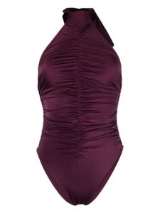 Noire Swimwear maillot de bain froncé - Violet