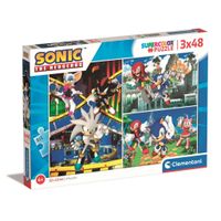 Clementoni Supercolor Puzzel Sonic 3x48 Stukjes