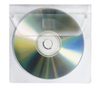 VELOFLEX 2259000 - CD-hoezen CD-boxen CD-etui om in te plakken voor 1 cd, cd-enveloppen, zelfklevend, verpakking van 10 stuks