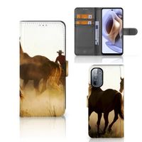 Motorola Moto G31 | G41 Telefoonhoesje met Pasjes Design Cowboy - thumbnail