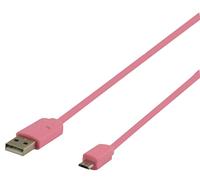 Valueline VLMP60410P1.00 USB 2.0 adapterkabel (A-stekker naar micro-B-stekker, 1m) roze