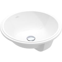 Villeroy & Boch Architectura onderbouwwastafel 45x45x17.5cm Rond met overloopgat Wit Alpin glans Ceramic 5A754501 - thumbnail