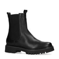 Manfield leren chelsea boots zwart