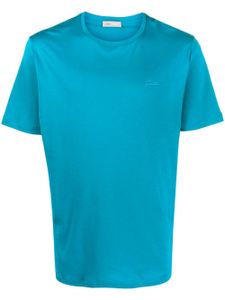 Herno logo-embroidered cotton T-shirt - Bleu