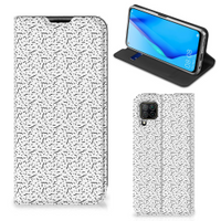 Huawei P40 Lite Hoesje met Magneet Stripes Dots - thumbnail