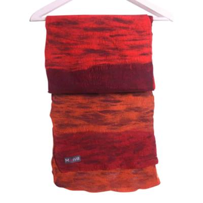 Gevilte Gestreepte Sjaal (Rood/Oranje) Gevilte Gestreepte Sjaal (Rood/Oranje)