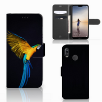 Huawei P20 Lite Telefoonhoesje met Pasjes Papegaai - thumbnail