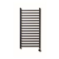 Electrische Radiator Sanicare Qubic 126.4x60 cm 773W Chrome Thermostaat Mat Zwart