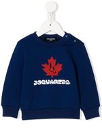 DSQUARED2 KIDS sweat à logo imprimé - Bleu