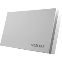 Telestar 5109471 Digiflat 2 Twin Sat platte antenne voor 2 deelnemers (LNB: 0,2dB, 33,7 dBi winst, raammuur/masthouder, kompas, montagegereedschap) wit