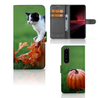 Sony Xperia 1 III Telefoonhoesje met Pasjes Kitten - thumbnail