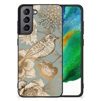 Bloemen Hoesje voor Samsung Galaxy S21FE Vintage Bird Flowers - thumbnail