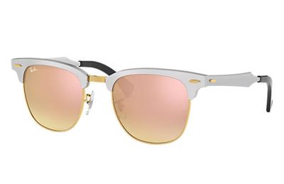 Ray-Ban CLUBMASTER ALUMINUM FLASH LENSES GRADIENT zonnebril Vierkant
