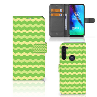 Motorola Moto G Pro Telefoon Hoesje Waves Green - thumbnail