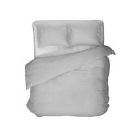 Dekbedovertrek Flanel - Effen Uni - 200 Gram/m2 - 100% Katoen Flanel - Grijs Lits-jumeaux (240 X 220 Cm + 2 Kussenslopen