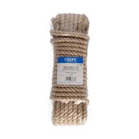 Madeja, 10 m, natuurlijk jute-bio-touw, 3 strengen, kalibratie 8 mm