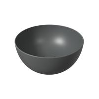 Salenzi Unica Round ronde opbouw wastafel waskom mat antraciet 40x20cm