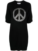 MOSCHINO JEANS robe courte en coton à imprimé - Noir