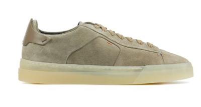 Santoni Heren Sneakers in Suede (Beige)