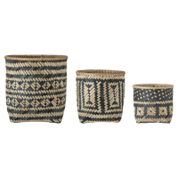 Bloomingville Mand Jomo Set van 3 Bamboe 39 x 38 x 38