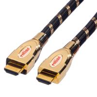 ROLINE 11.04.5694 HDMI kabel 1,5 m HDMI Type A (Standaard) Zwart, Goud - thumbnail