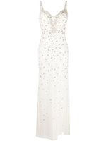 Jenny Packham robe longue Alana à sequins - Blanc