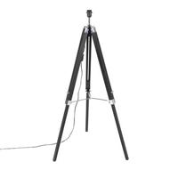 QAZQA Vloerlamp zwart zonder kap - Tripod