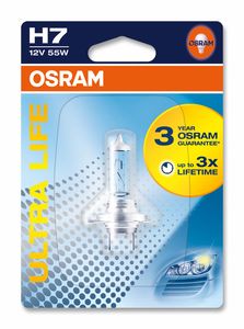 Gloeilamp H7 Ultra Life 55W [12V] (1 st.) OSRAM, Spanning (Volt)12V