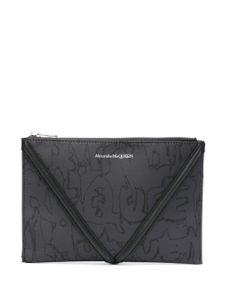 Alexander McQueen pochette à logo imprimé - Noir